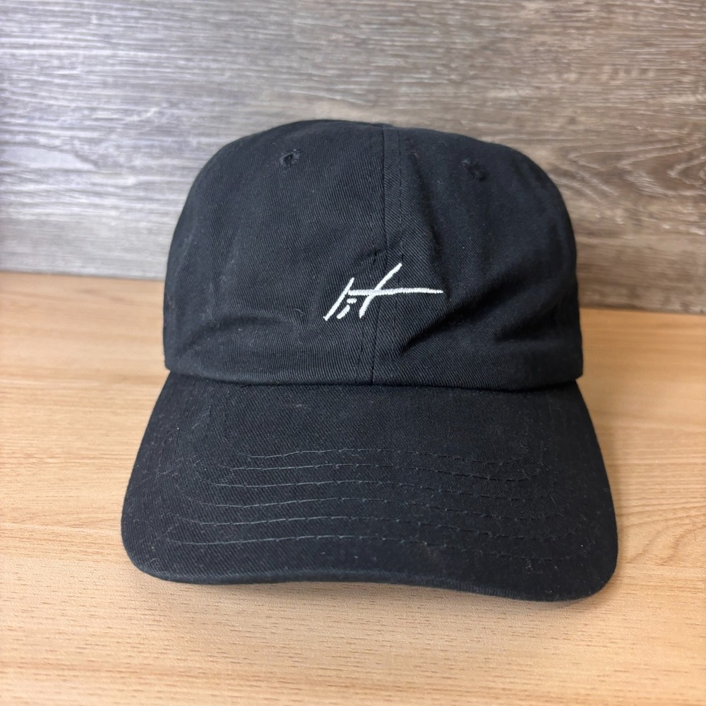 Lit Hat Cap Strap Back Black Outdoors Adjustable